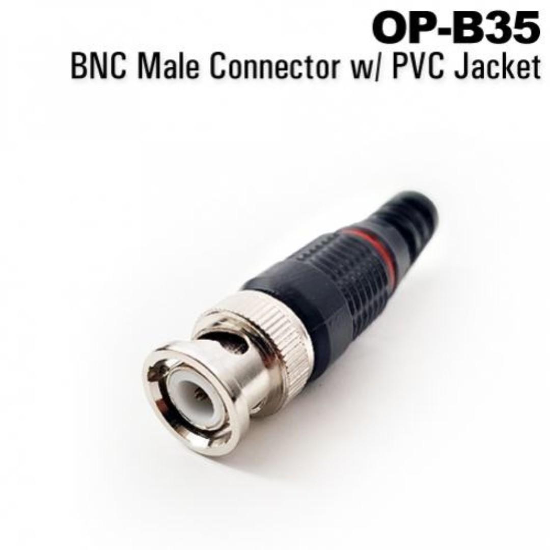 Bnc Male Connector With Pvc Jacket For Cctv Cable Electronics Cctv Security Products On Carousell