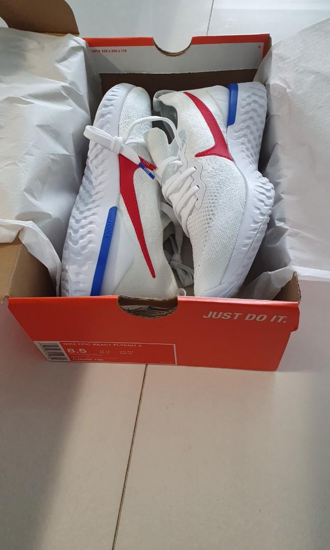 BNIB 2019 Nike Epic React Flyknit 2 US 8.5 Blue Ribbon Men s Fashion Footwear Sneakers on Carousell