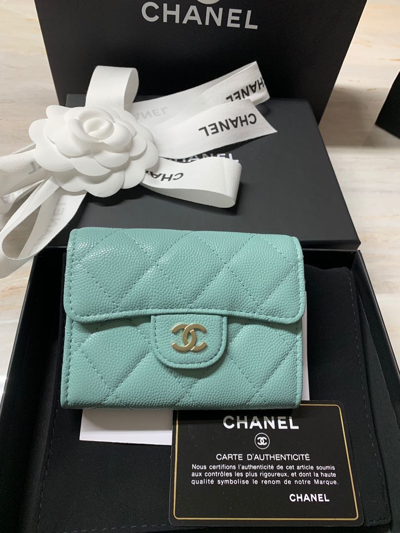 chanel tiffany blue wallet
