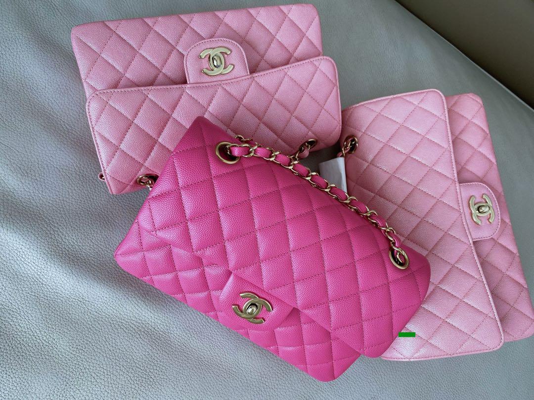 Chanel small classic flap bag bubble gum pink caviar in gold hw, Women's  Fashion, Bags & Wallets, Cross-body Bags on Carousell