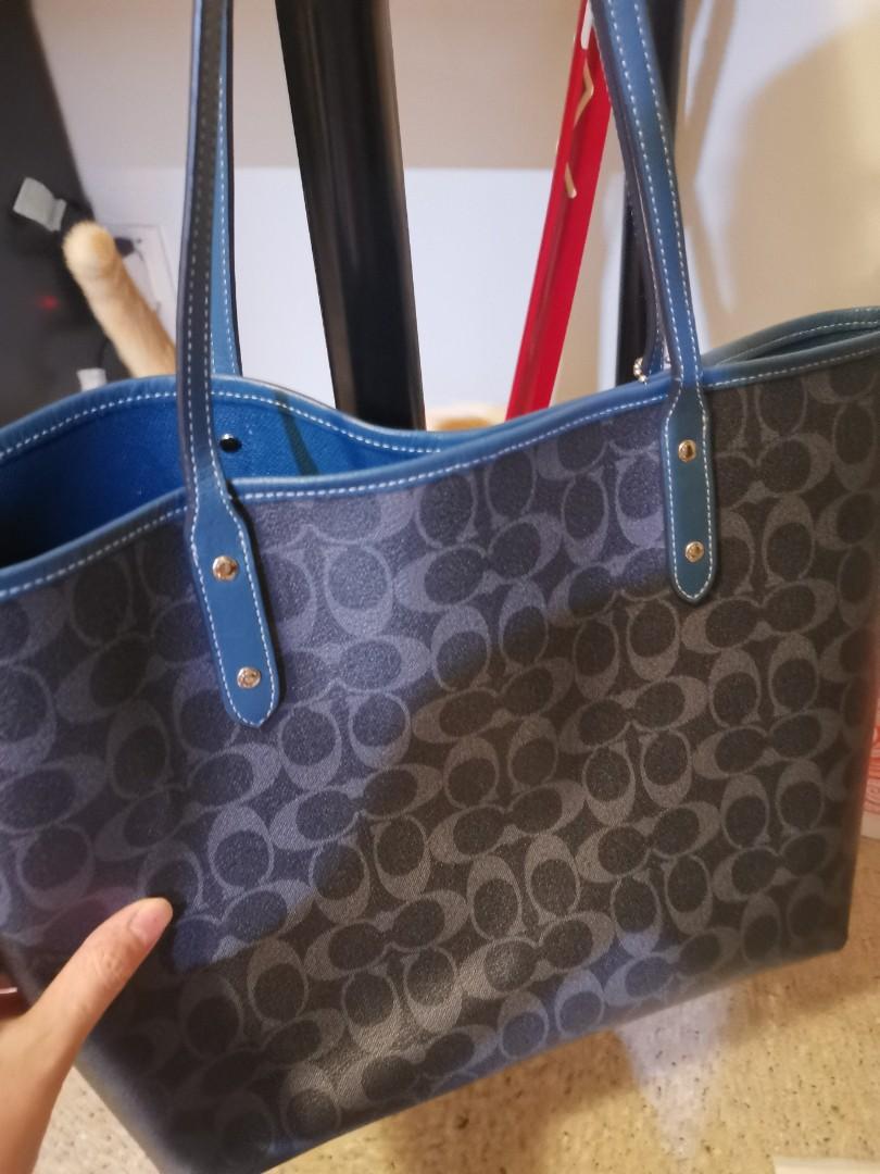 Leather handbag Coach Blue in Leather - 39054821