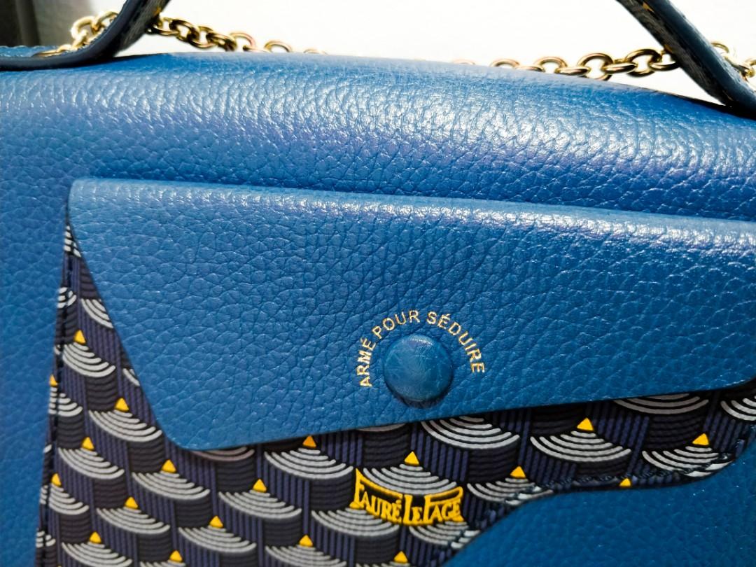 Fauré Le Page Calibre 21 Bag - Blue Handle Bags, Handbags