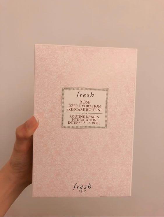 fresh rose deep hydration skincare set