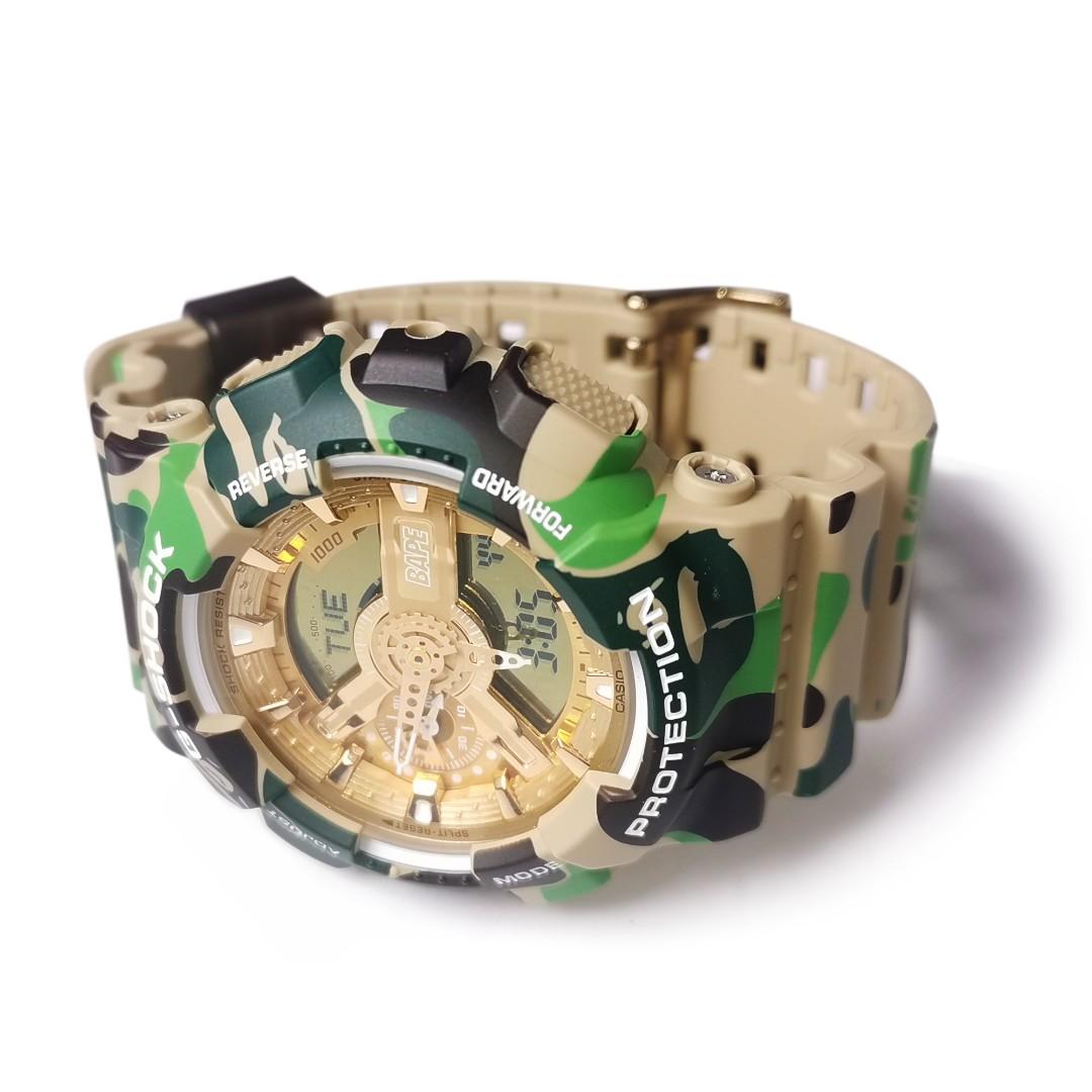 GA 110 APE A Bathing Ape 25th Anniversary x Casio G Shock Camouflage Custom Assembled Watch