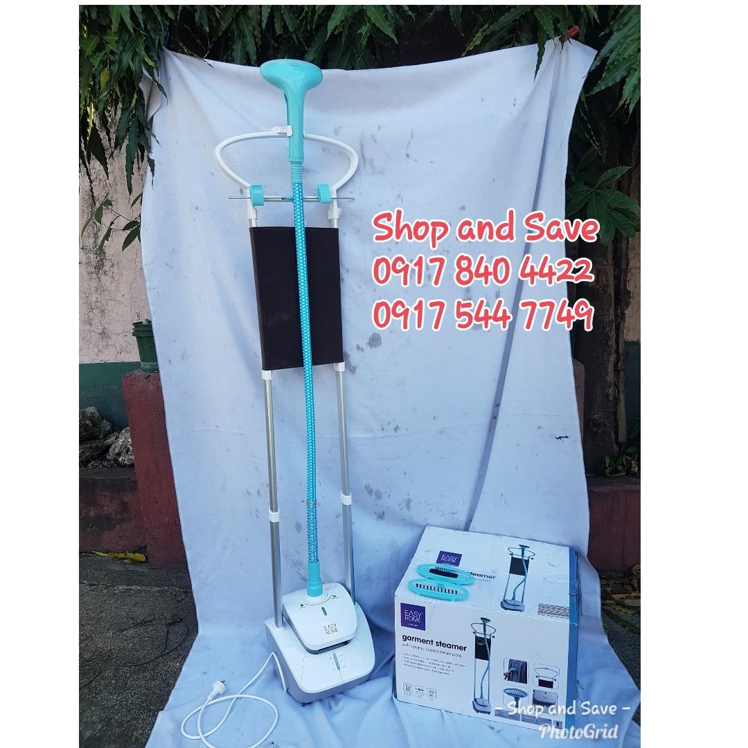 Garment Steamer (Category: Clothes Drying Rack) located in San Pedro. Submitted by ShopSaveAustralianSurplus (Listing ID 265915228, Image 1). Description: GARMENT STEAMER Second hand but unused Easy Home brand from Australia P2,900 only Specs: 1600w to 2000w Up to 60minutes continous steam Easy to set up 40 second heat up 2.4L detachable water tank Auto shut off Power indicator lights Foot operated Call or text the numbers on the photos for faste