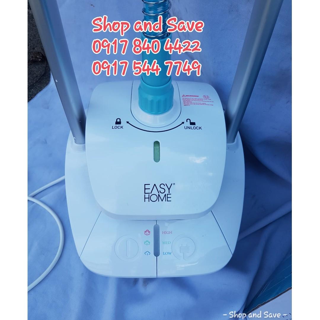 Garment Steamer (Category: Clothes Drying Rack) located in San Pedro. Submitted by ShopSaveAustralianSurplus (Listing ID 265915228, Image 2). Description: GARMENT STEAMER Second hand but unused Easy Home brand from Australia P2,900 only Specs: 1600w to 2000w Up to 60minutes continous steam Easy to set up 40 second heat up 2.4L detachable water tank Auto shut off Power indicator lights Foot operated Call or text the numbers on the photos for faste