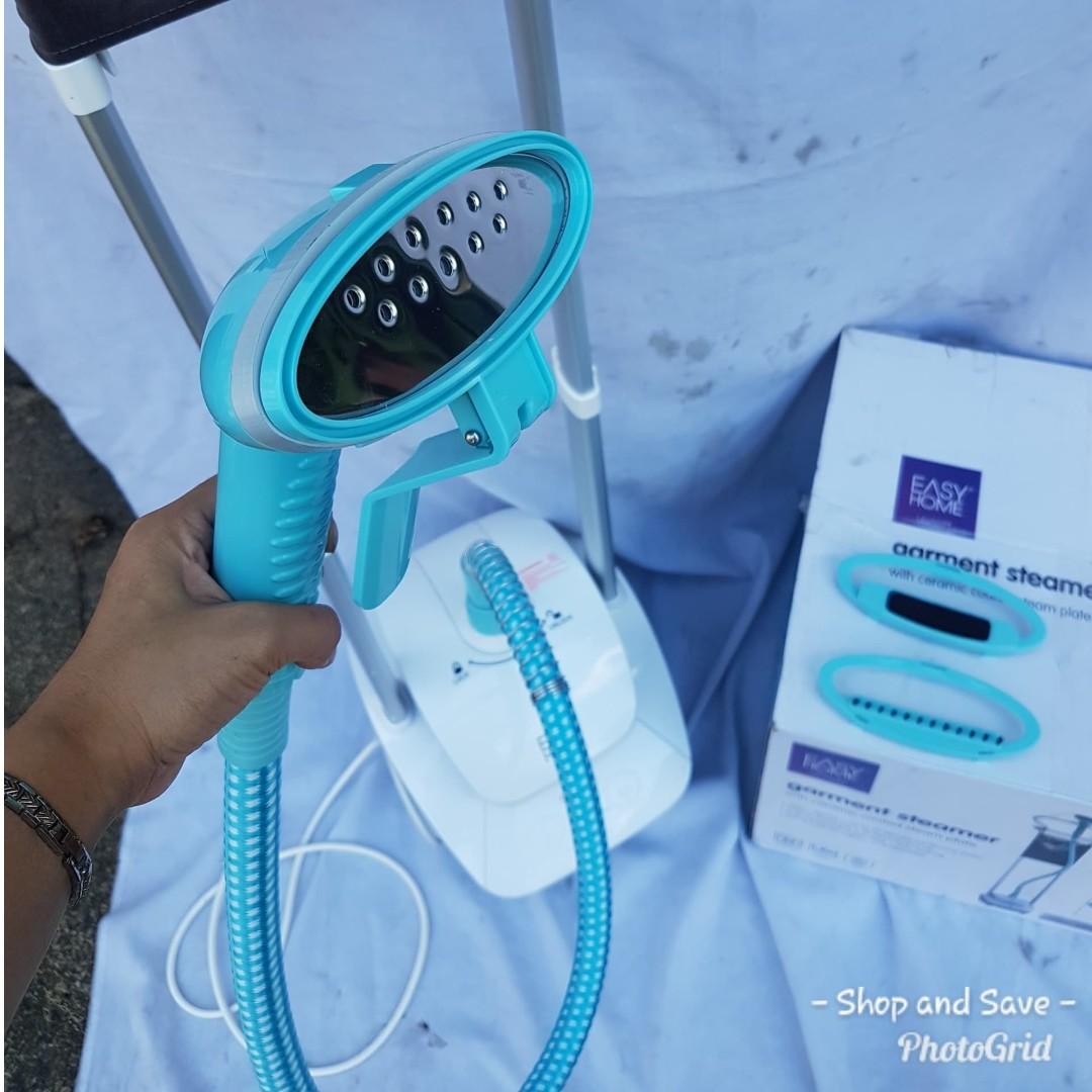Garment Steamer (Category: Clothes Drying Rack) located in San Pedro. Submitted by ShopSaveAustralianSurplus (Listing ID 265915228, Image 3). Description: GARMENT STEAMER Second hand but unused Easy Home brand from Australia P2,900 only Specs: 1600w to 2000w Up to 60minutes continous steam Easy to set up 40 second heat up 2.4L detachable water tank Auto shut off Power indicator lights Foot operated Call or text the numbers on the photos for faste