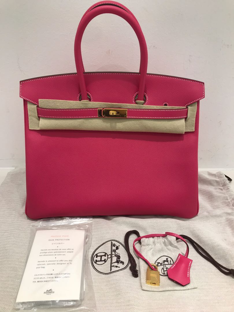 HERMES Epsom Birkin 35 Rose Tyrien 323720