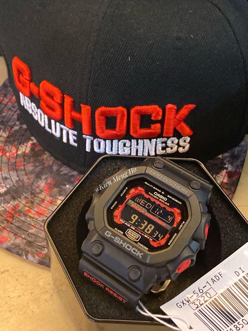 red and black g shock