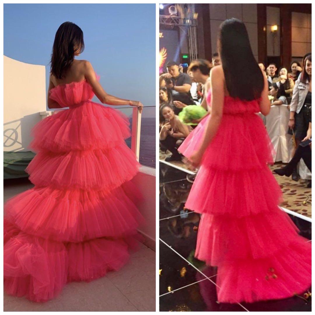 Kendall Jenner pink gown (Category: Dresses) located in Cebu City. Submitted by ootdqueen (Listing ID 265906604, Image 2). Description: Used once during a party. (Worn for few hrs).