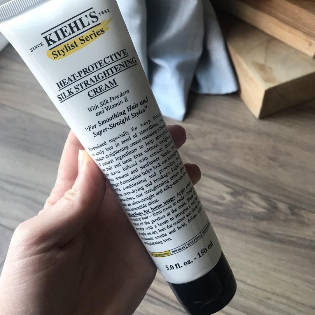 kiehl's heat protective silk straightening cream