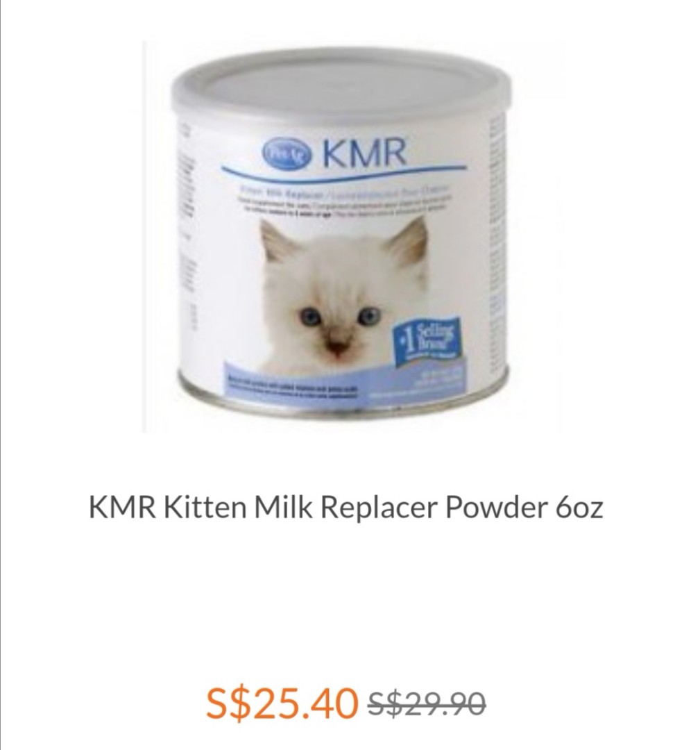 KMR Kitten Milk Replacer 6oz, Pet Supplies, Pet Food on Carousell