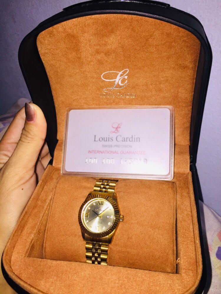 LOUIS CARDIN GOLD PLATED WATCH, Luxury, Watches on Carousell