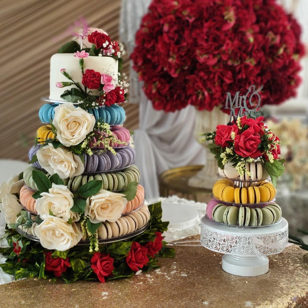 Macaron Tower For Wedding Event Etc By Sabrina S Halal Kitchen Food Drinks Baked Goods On Carousell