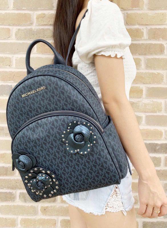 Michael Kors Abbey Medium Black Backpack, Women's Fashion, Bags & Wallets,  Backpacks on Carousell