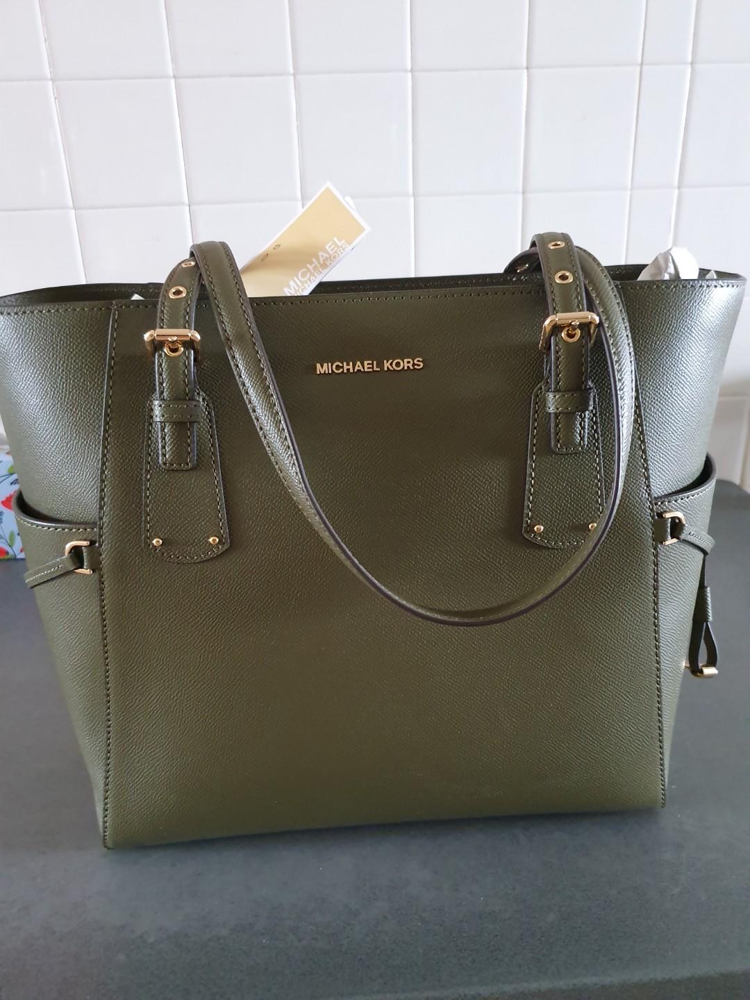 michael kors olive green handbag