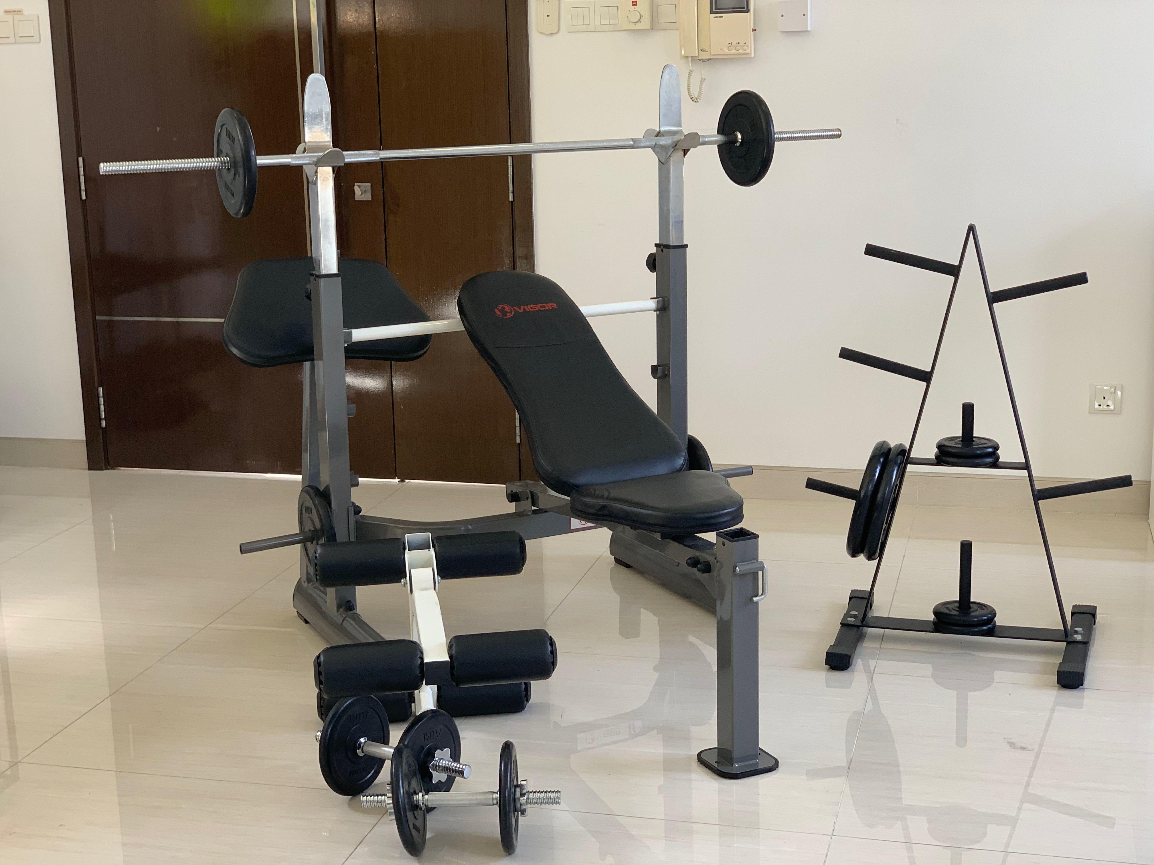 weight lifting bench and weights for sale