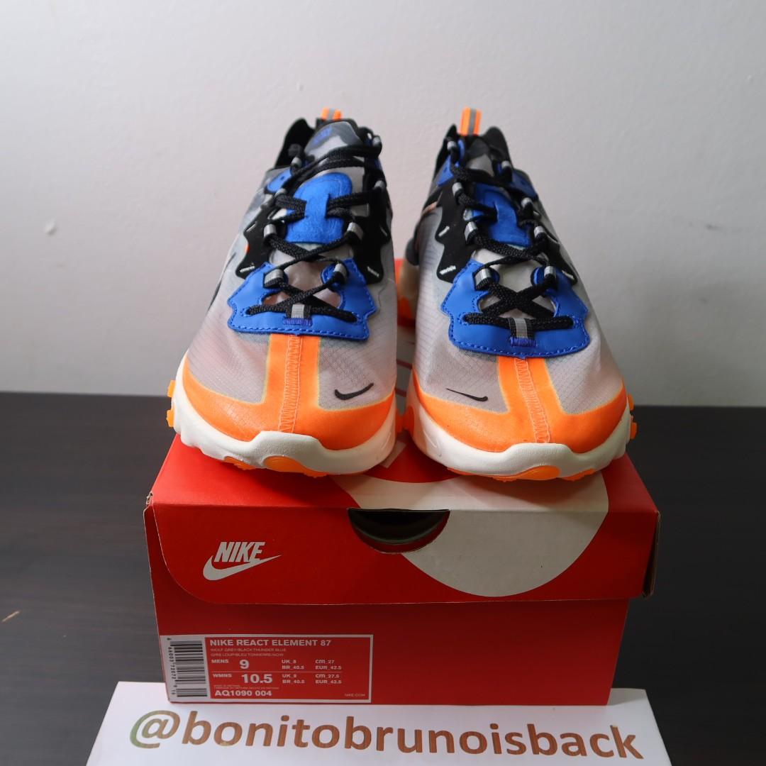 Nike react element 87 orange and blue online