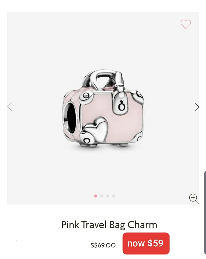 Pandora pink clearance suitcase charm