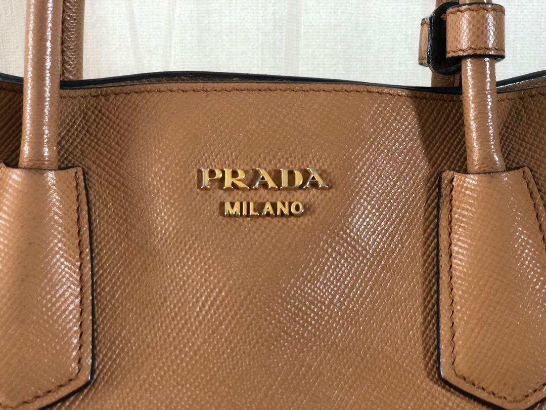 Prada saffiano caramel deals