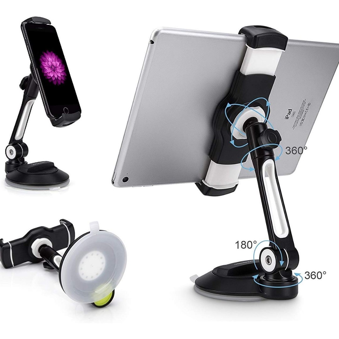 S87.AboveTEK Tablet Stand with Suction Cup, Tablet Holder with Large