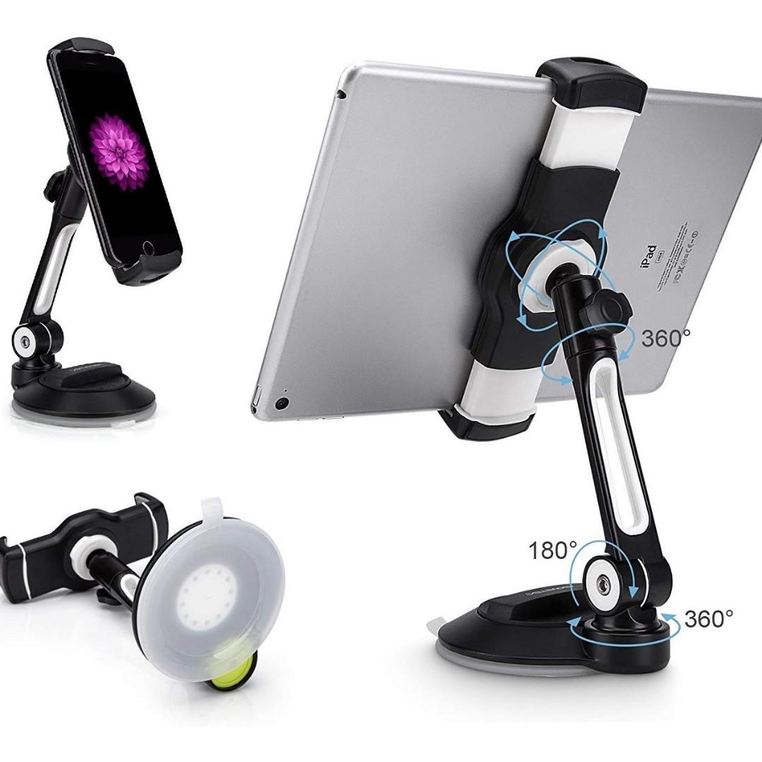 S87.AboveTEK Tablet Stand with Suction Cup, Tablet Holder with Large