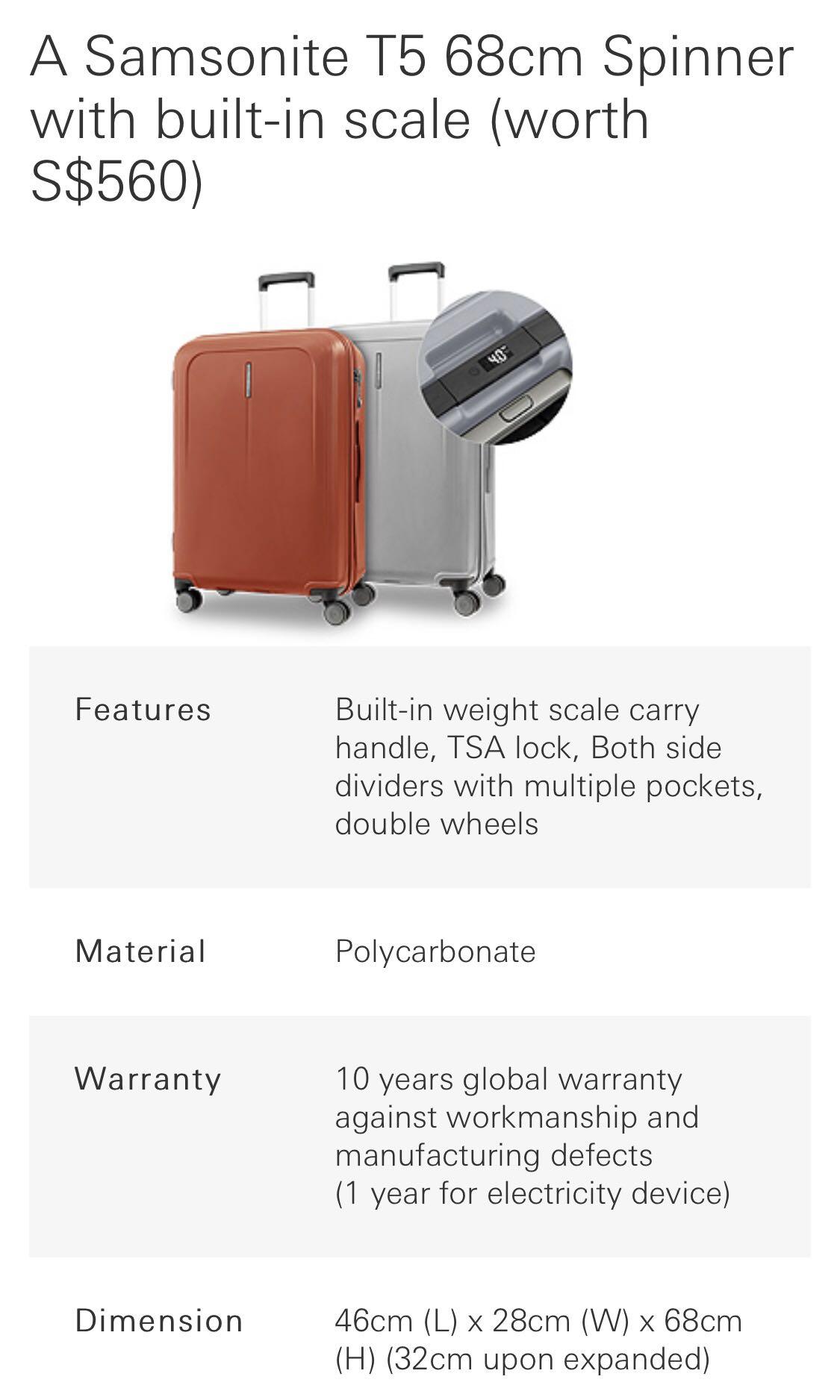 Samsonite t5 2025 luggage