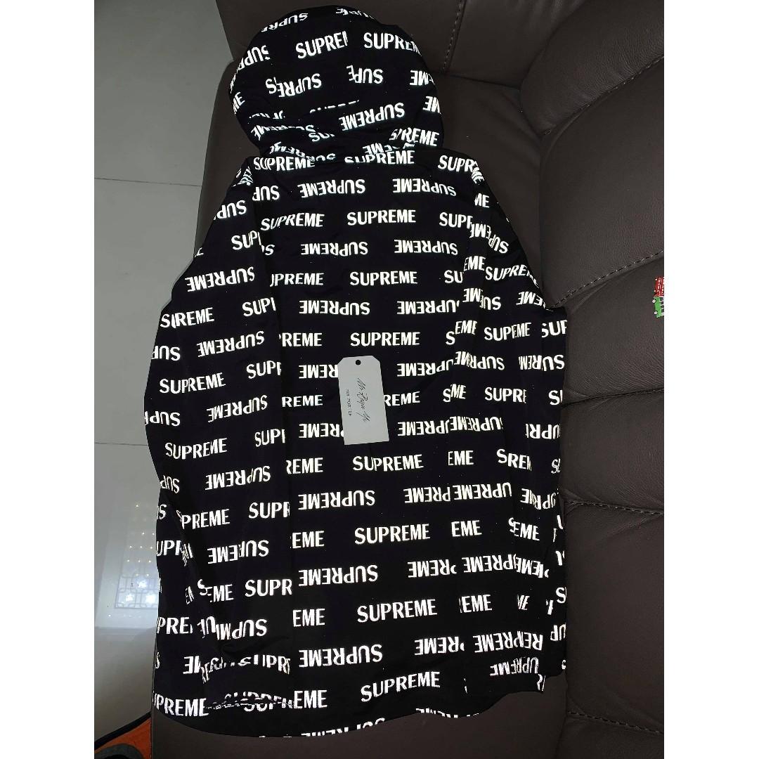 Supreme 3M Reflective Repeat Taped Seam Jacket Black, 男裝, 外套及