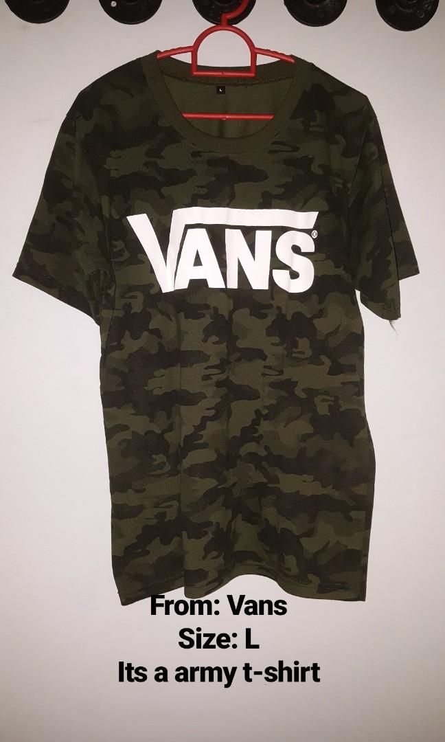 vans army shirt