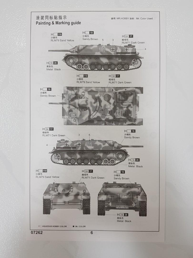 Kit Maquette Trumpeter 1/72 Jagdpanzer IV Allemand - Modèle Militaire à Monter - Pour 14 Ans Et Plus