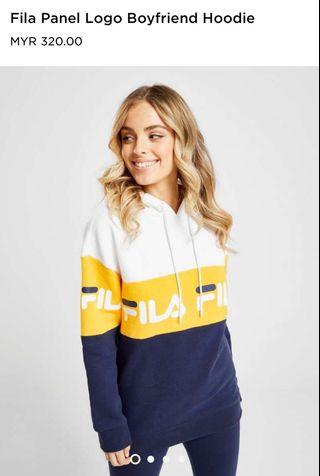 fila panel boyfriend hoodie