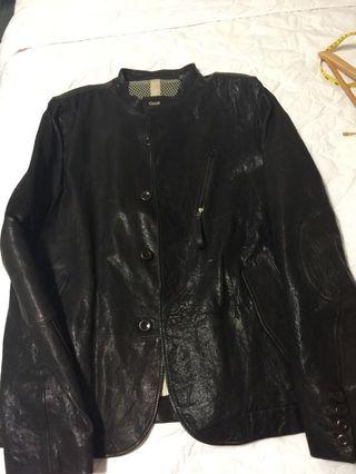 Dark brown leather jacket