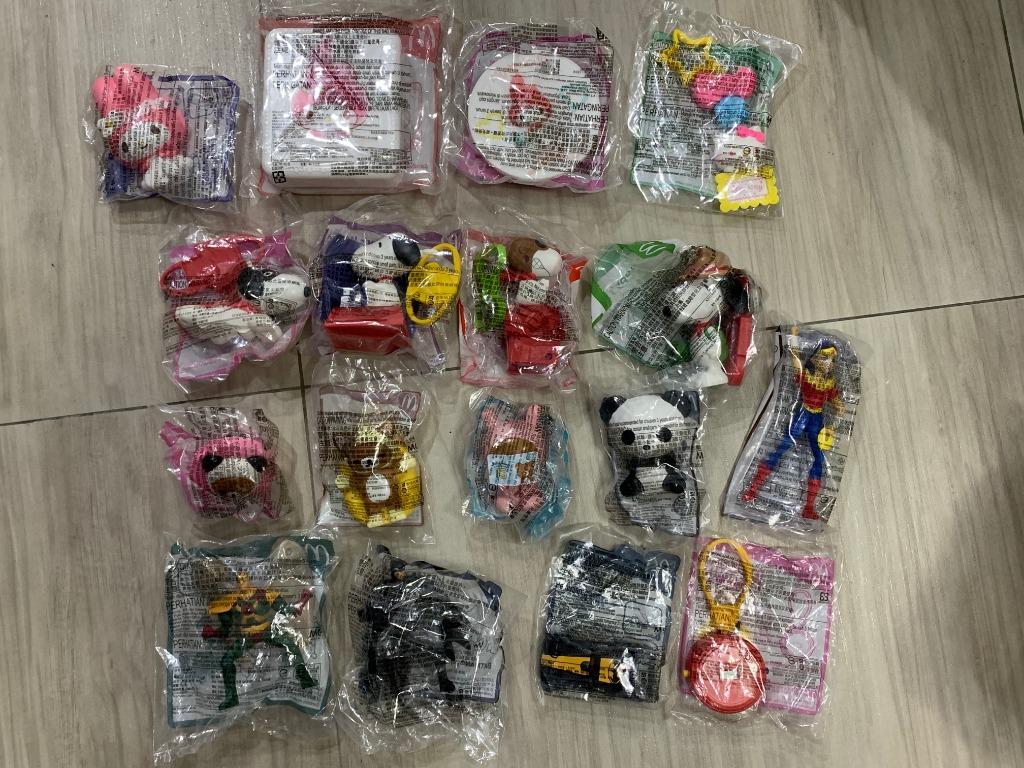 麥當勞快樂兒童餐玩具一批有Melody 美樂蒂拉拉熊神力女超人蝙蝠俠史努比McDonald's 三麗鷗, 興趣及遊戲, 玩具與遊戲在旋轉拍賣