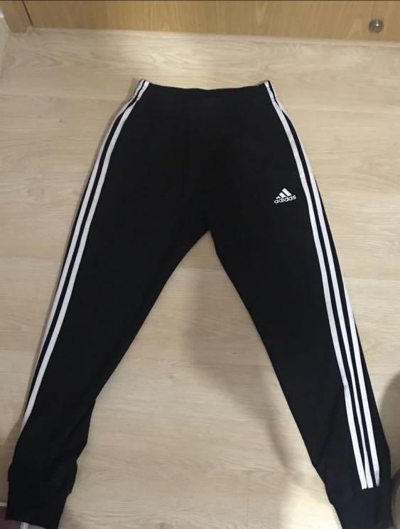 adidas 3 stripes slim fit track pants