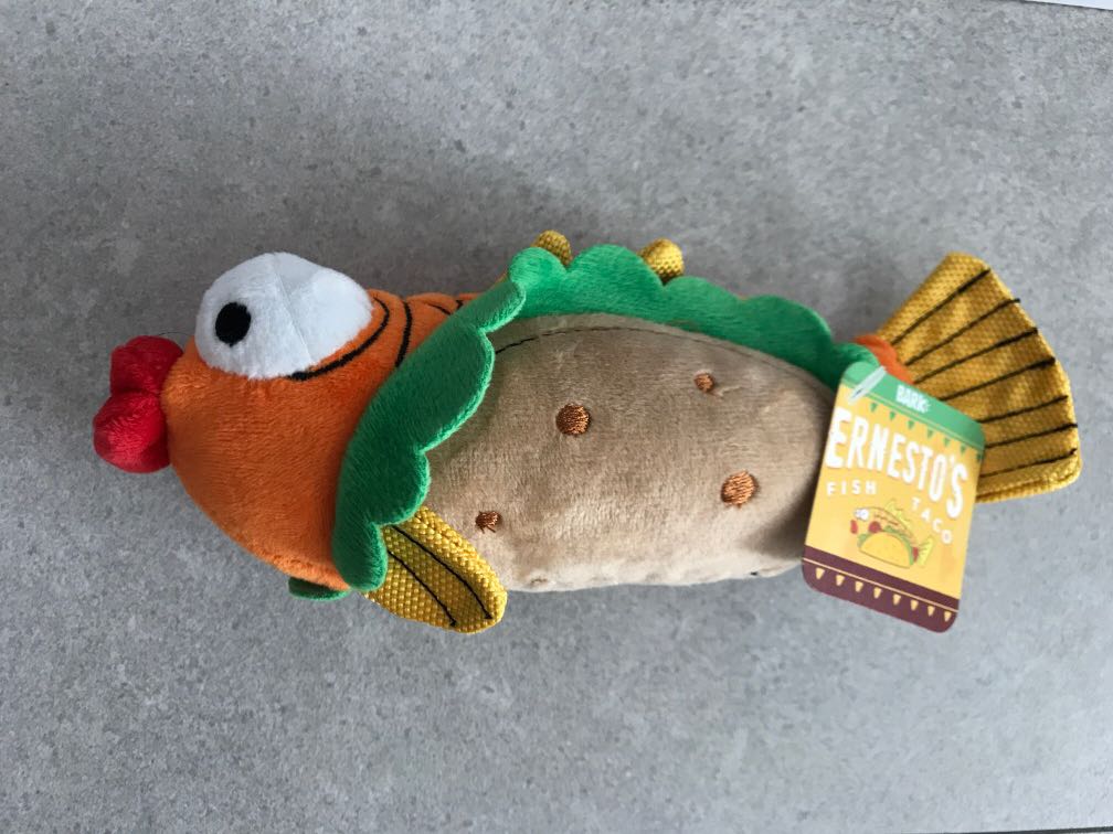 Fish taco dog toy sales