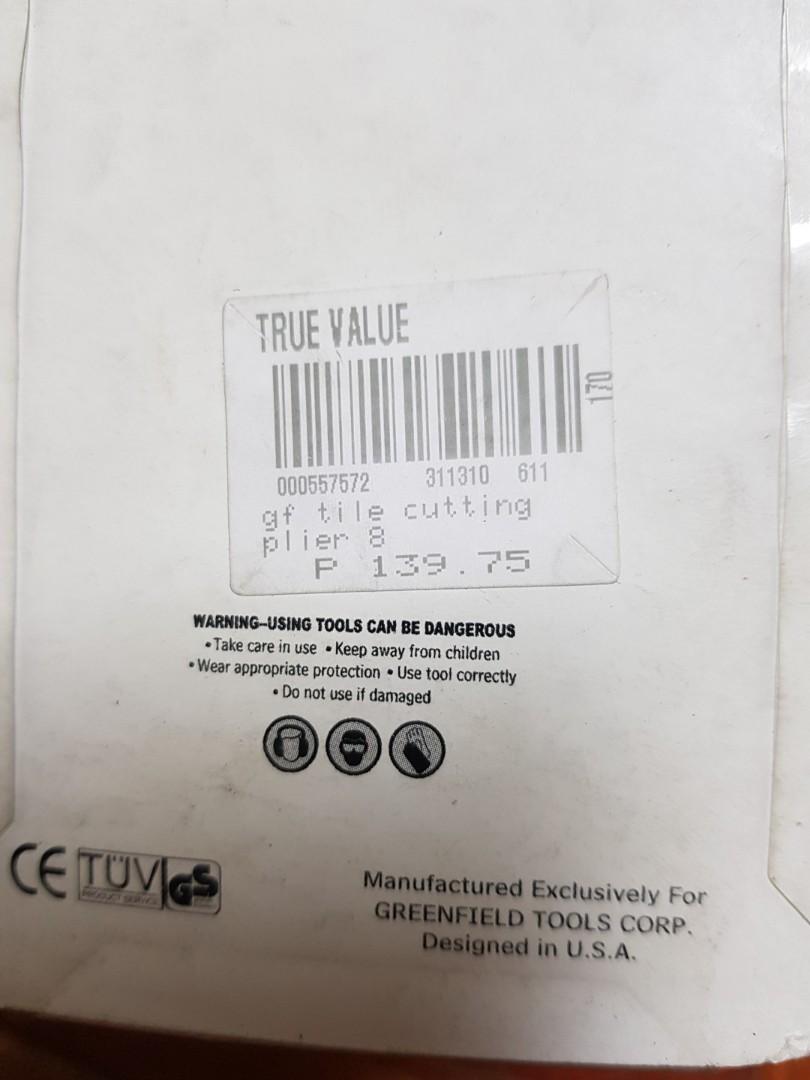 Brand new tile plier (Category: Home Improvement Tools & Accessories) located in Quezon City. Submitted by letsraidclosets (Listing ID 265957300, Image 2). Description: .