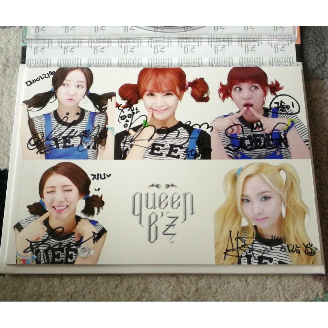 CD Autograph Kpop Queen B’z Single Album All Members Signed, Hobbies
