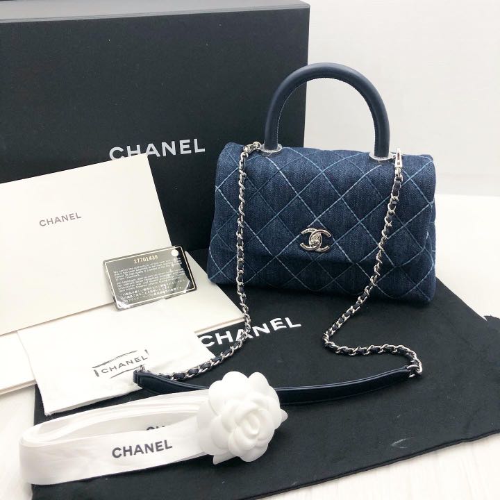 Chanel coco shop handle denim