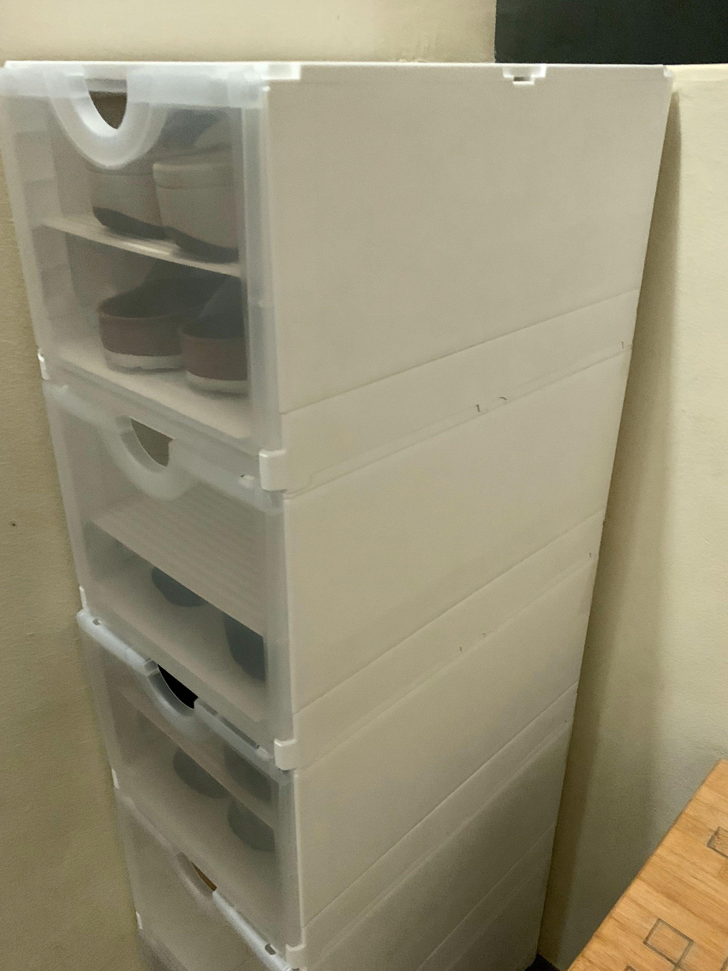 stackable shoe box drawers on Collapsible Stackable Shoe Box Drawer Furniture Shelves Drawers On Carousell