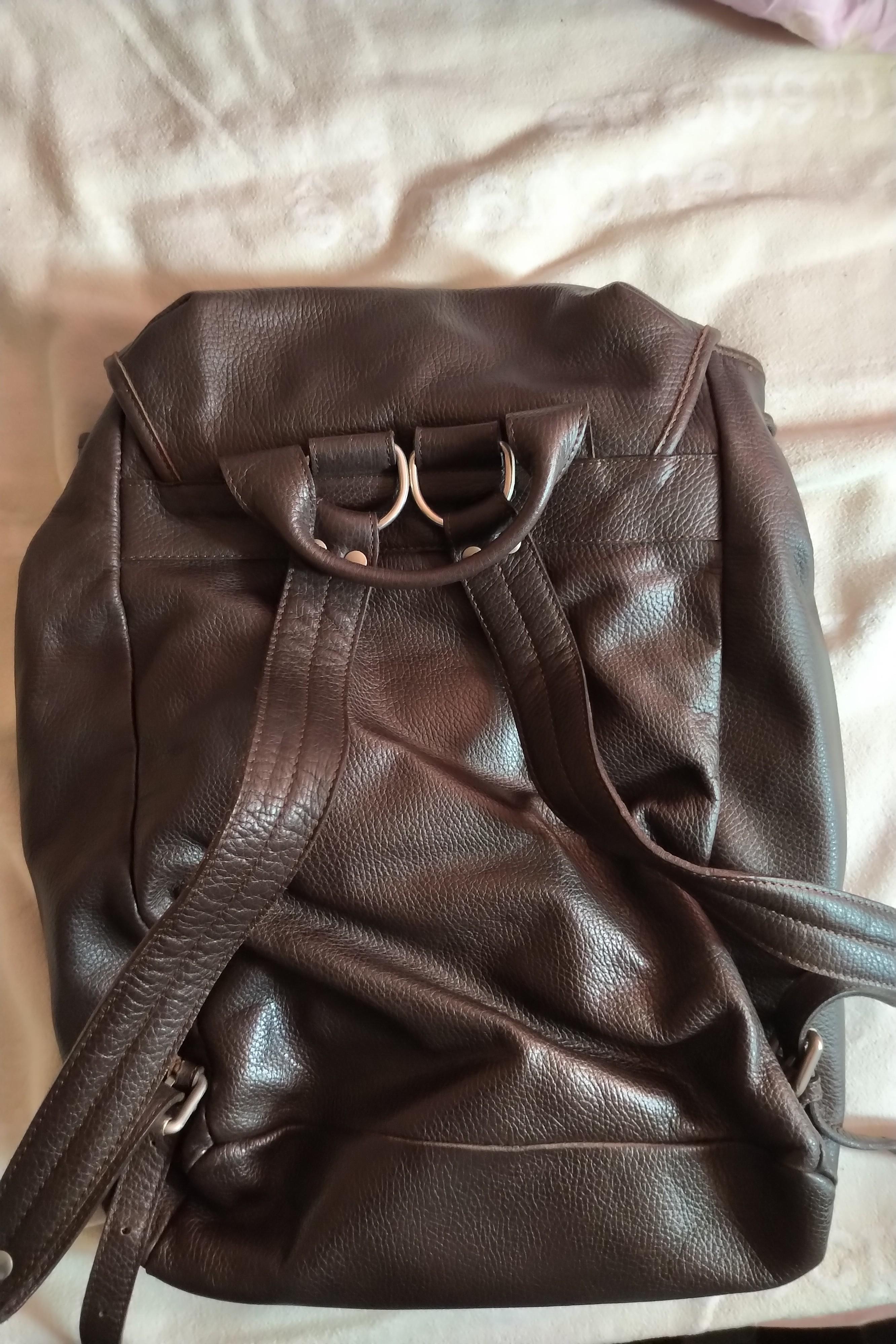 Doucal s brown leather backpack Carousell