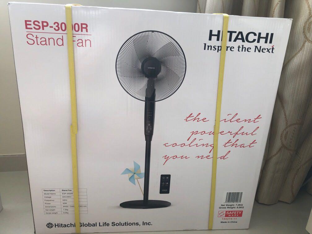 HITACHI STAND FAN ESP3000R, Furniture & Home Living, Lighting & Fans
