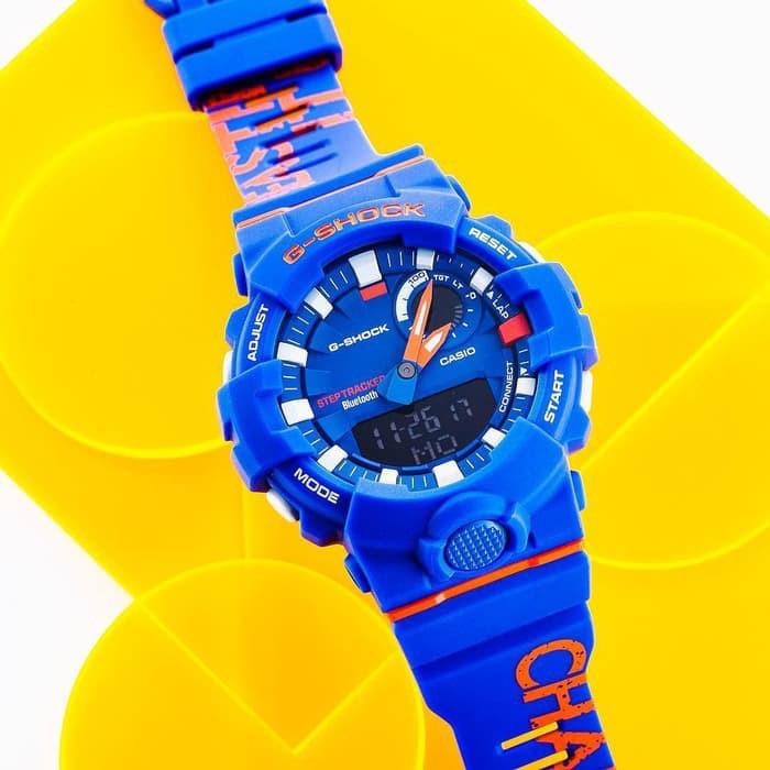 Jam Tangan Pria Casio G Shock GBA 800 DG Blue Orange DAGGER Ori BM