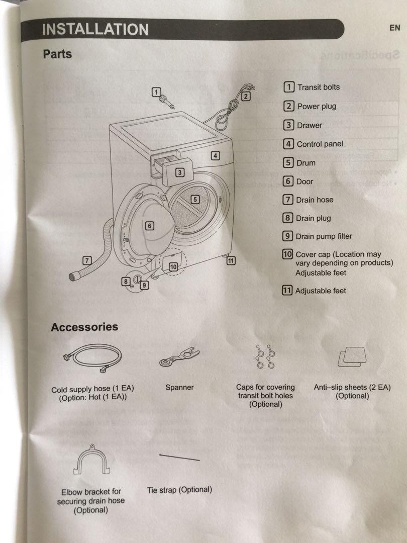 LG Front Load Washing Machine model FC1408S3E (8kg), TV & Home