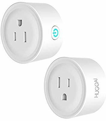 4 Pieces Smart Socket Only 2.4GHz WiFi Remote Control Smart Home Devices ETL Listed No Hub Required Works with Alexa Google Home & IFTTT Smart Plug HUGOAI WiFi Smart Outlet 
