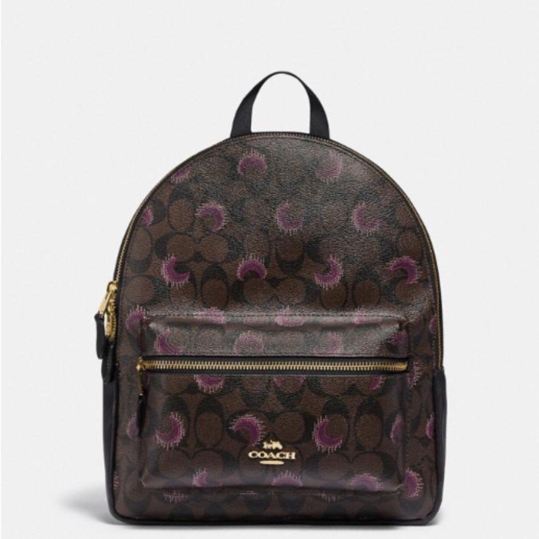 Coach Medium Charlie Backpack in Signature Canvas with Moon Print