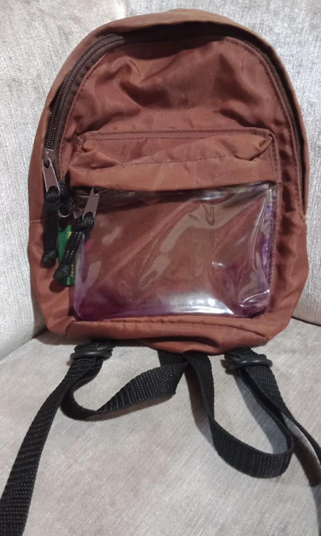 mini backpack long sling (Category: Backpacks) located in Cavite. Submitted by crizza16 (Listing ID 265972348, Image 1). Description: cute with ballpen stains.