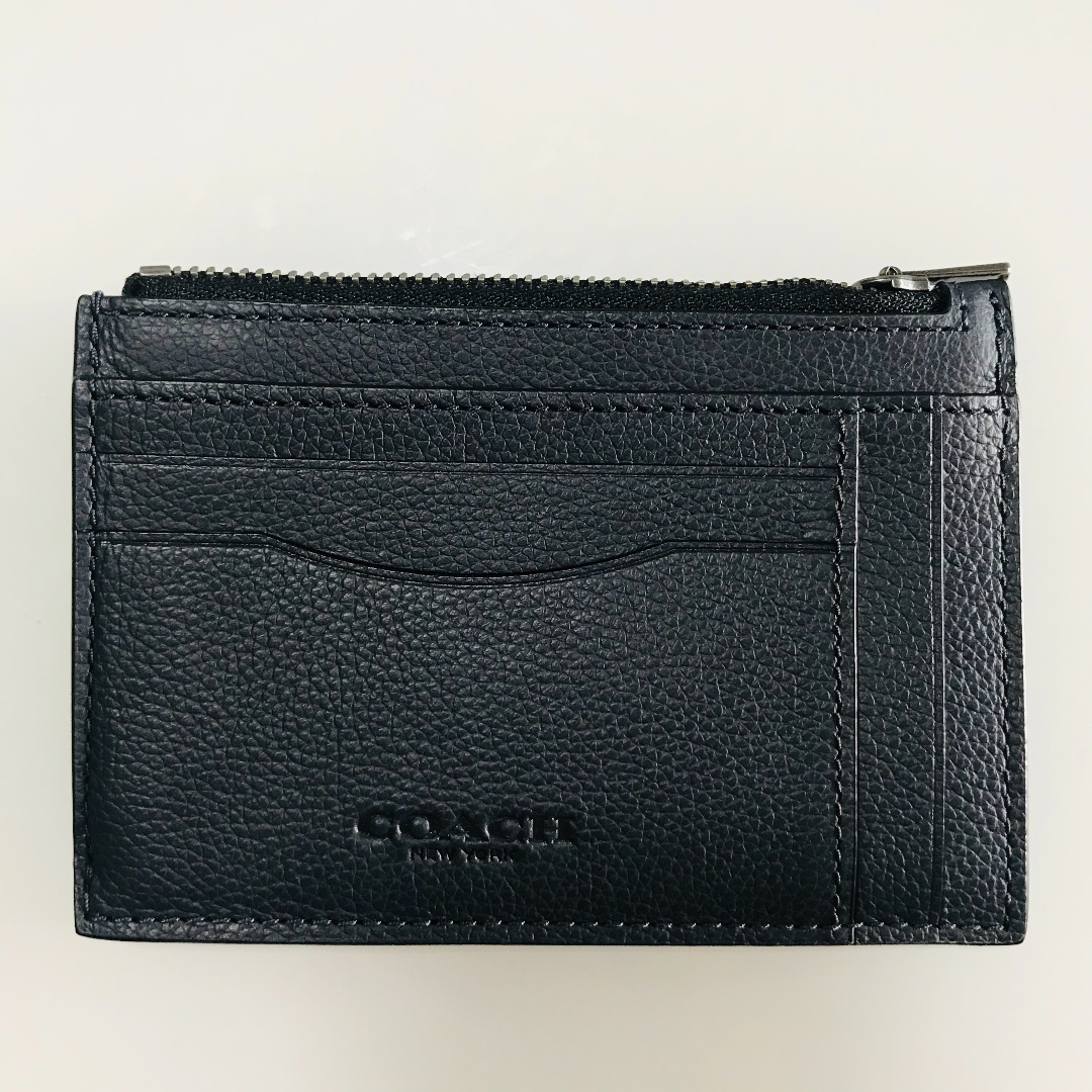 Coach Multiway Zip Card Case Midnight Blue, Men's Fashion, Watches