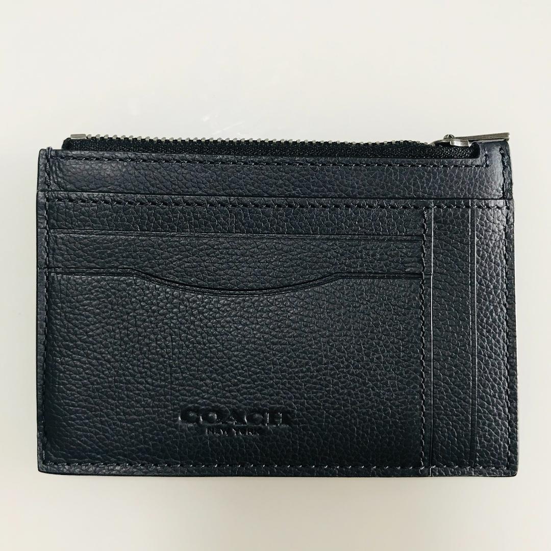 Coach Multiway Zip Card Case Midnight Blue Men s Fashion Watches Accessories Wallets Card Holders on Carousell