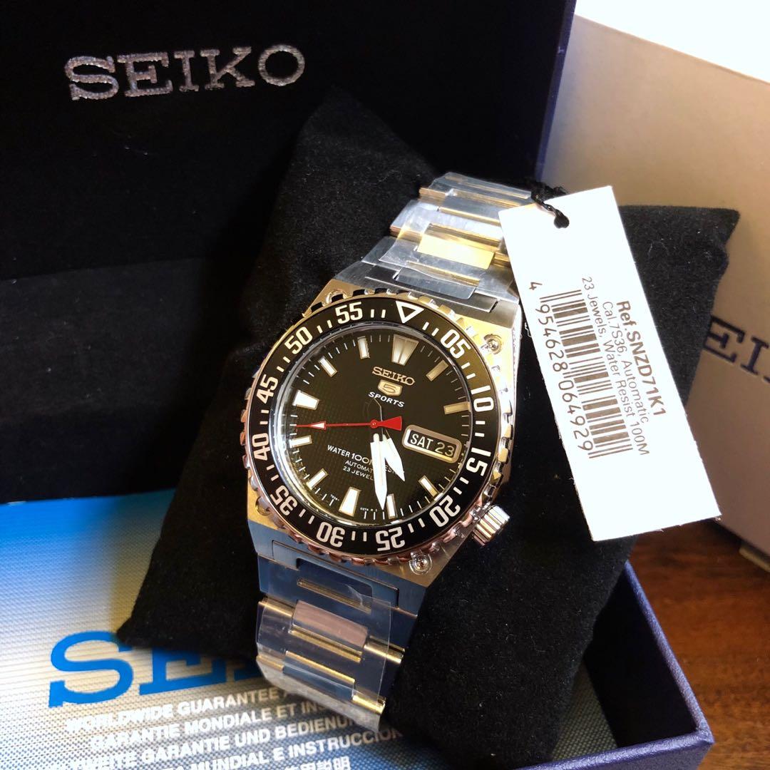 NIB Seiko 5 Sports SNZD71K1 (7S36-02B0), Mobile Phones \u0026 Gadgets, Wearables  \u0026 Smart Watches on Carousell