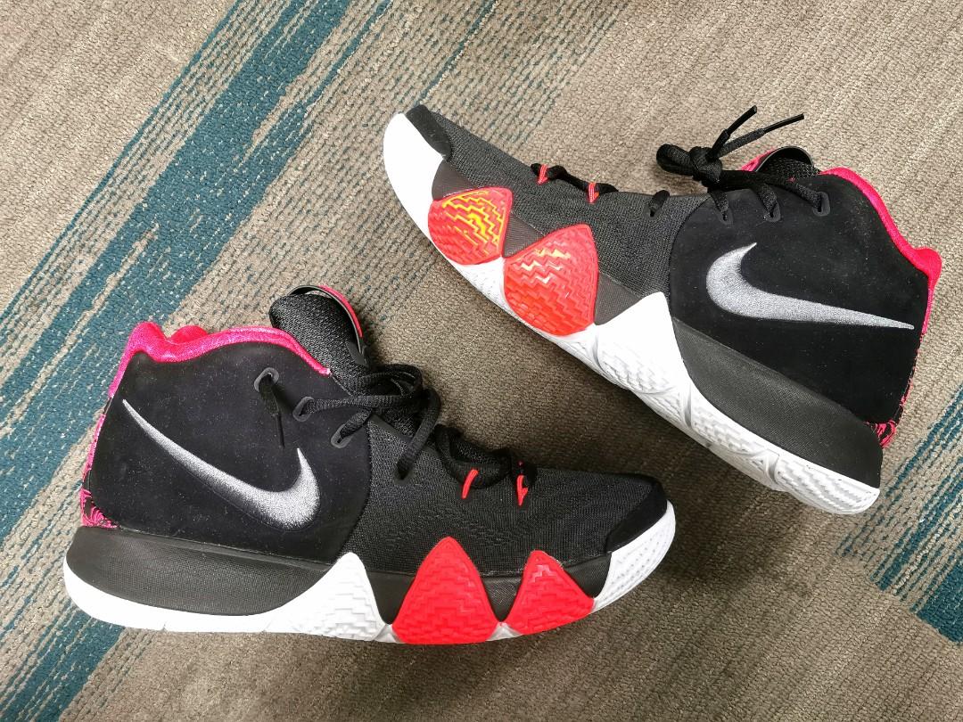 Red and black kyrie 4 on sale